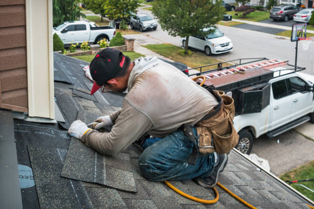 Professional Gutter Repair And Installation technician working in Randall, IA